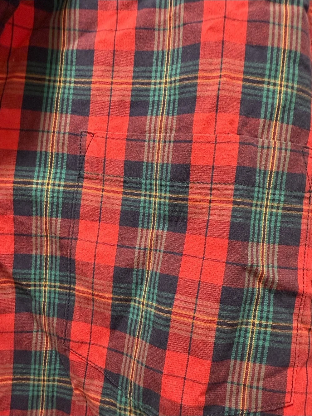 J.Crew Men’s Large Plaid Button Down Shirt Red Navy Green Long Sleeve Preppy